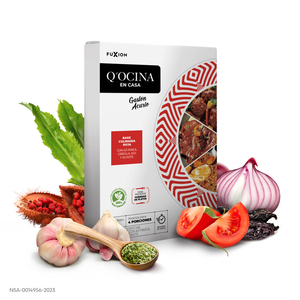 Q'Ocina en Casa Base Culinaria Roja Fuxion caja 50g