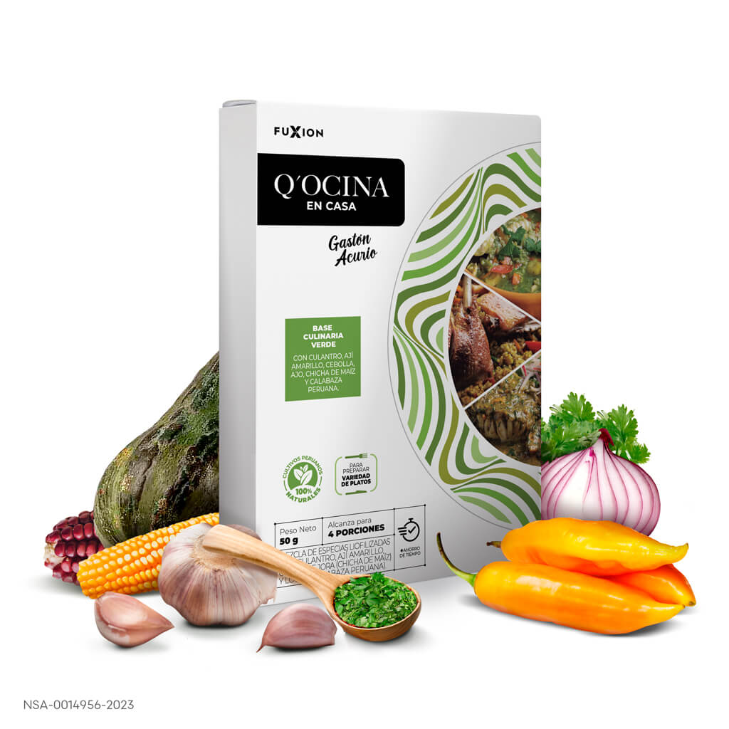 Q'Ocina en Casa Base Culinaria Verde Fuxion caja 50g