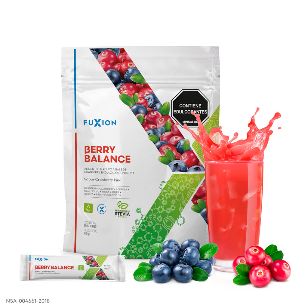 Berry Balance Fuxion - Doypack 28 sobres sabor Cranberry Piña