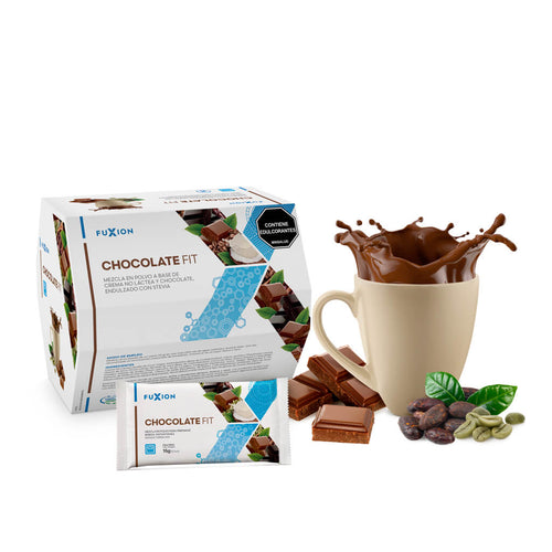 Chocolate Fit Fuxion - Caja 14 sobres chocolate caliente fit