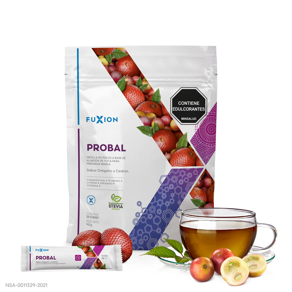 Probal Fuxion - Caja 28 sobres sabor Orégano y Cedrón