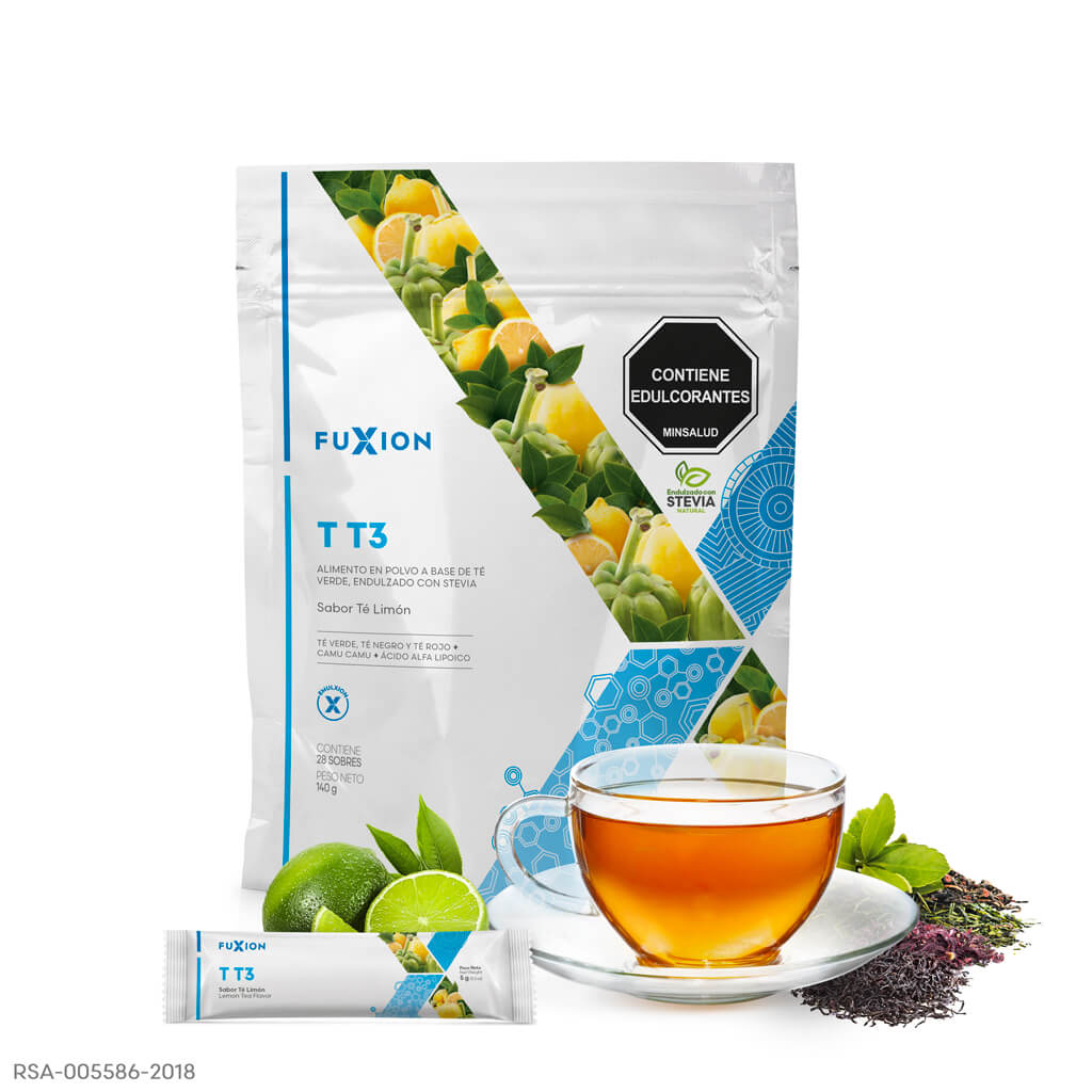 T T3 Fuxion - Doypack 28 sobres sabor Té Limón
